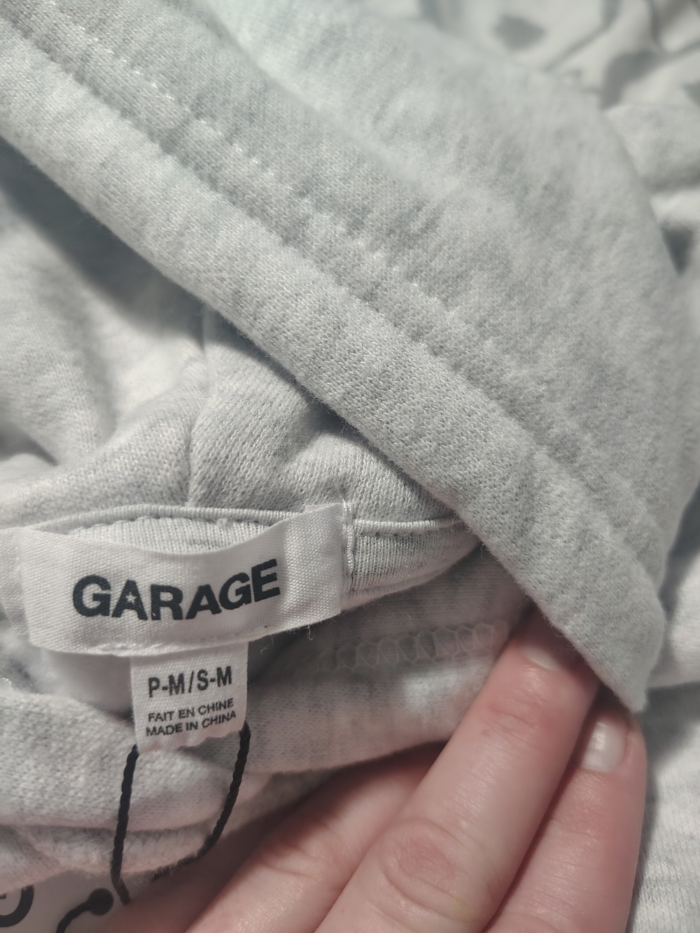 Garage Light Heather Gray Cropped Hoodie - Picture 3 of 3